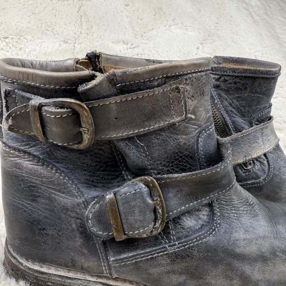 Bed Stu Spunky Women's Fashion Vintage Motorcycle Boots Black Leather Size 8.5 - Picture 4 of 9